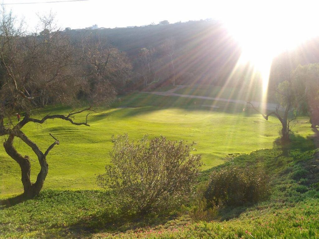 beautiful sunset on tecolote canyon golfcourse